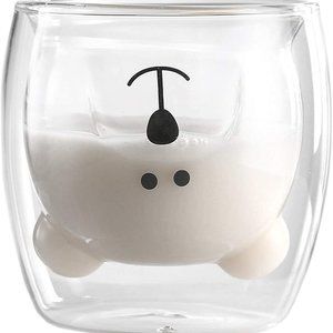Multi-use Glass bear mug